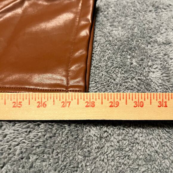 Abercrombie & Fitch Pants Womens 27 /4 90s Straight Ulta High Rise Faux Leather - Picture 9 of 10